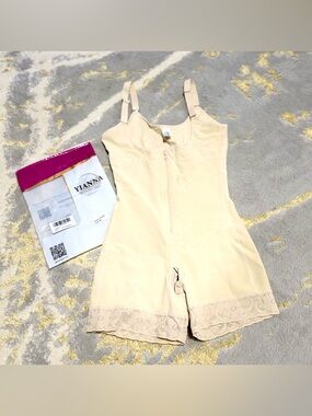 YIANNA Fajas Colombianas Shapewear Bodysuit - Style 7212C - Beige - Size M (NIP)